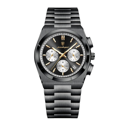 All black matte Polararc luxury chronograph watch