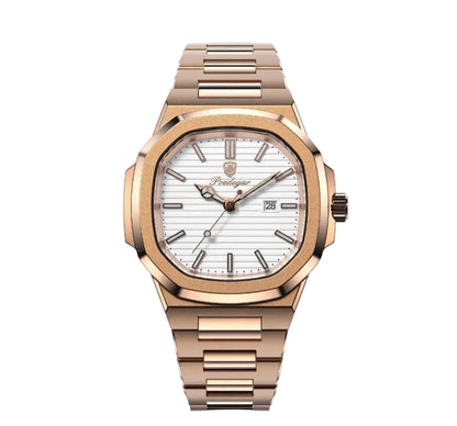 Ambra Luxury rose gold sport watch with integrated bracelet