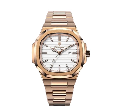 Ambra Luxury rose gold sport watch with integrated bracelet