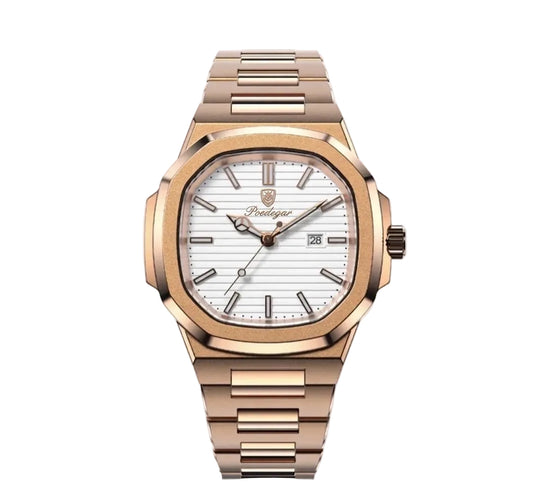 Ambra Luxury rose gold sport watch with integrated bracelet