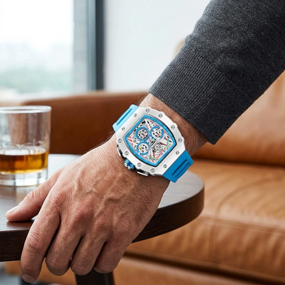 Blanc steel silicone watch