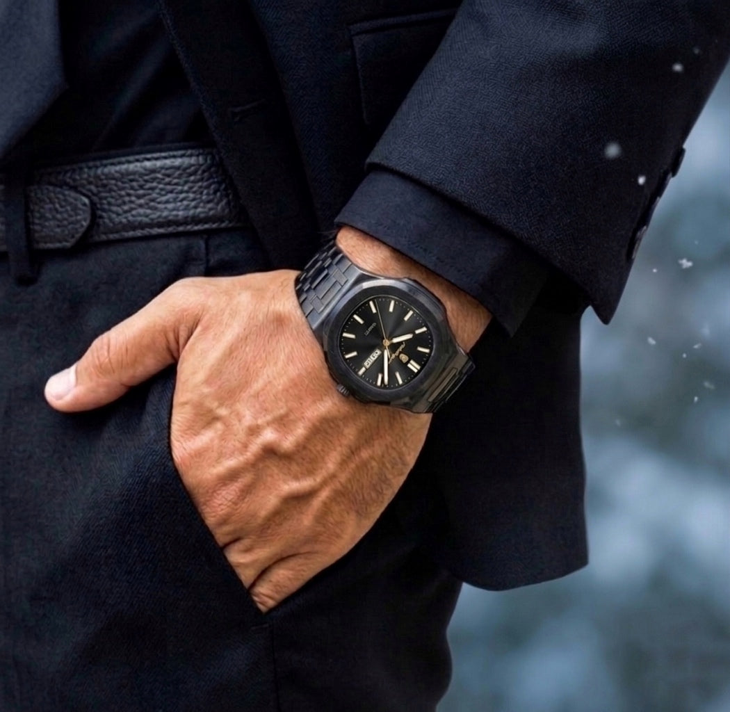 Lynx black luxury watch