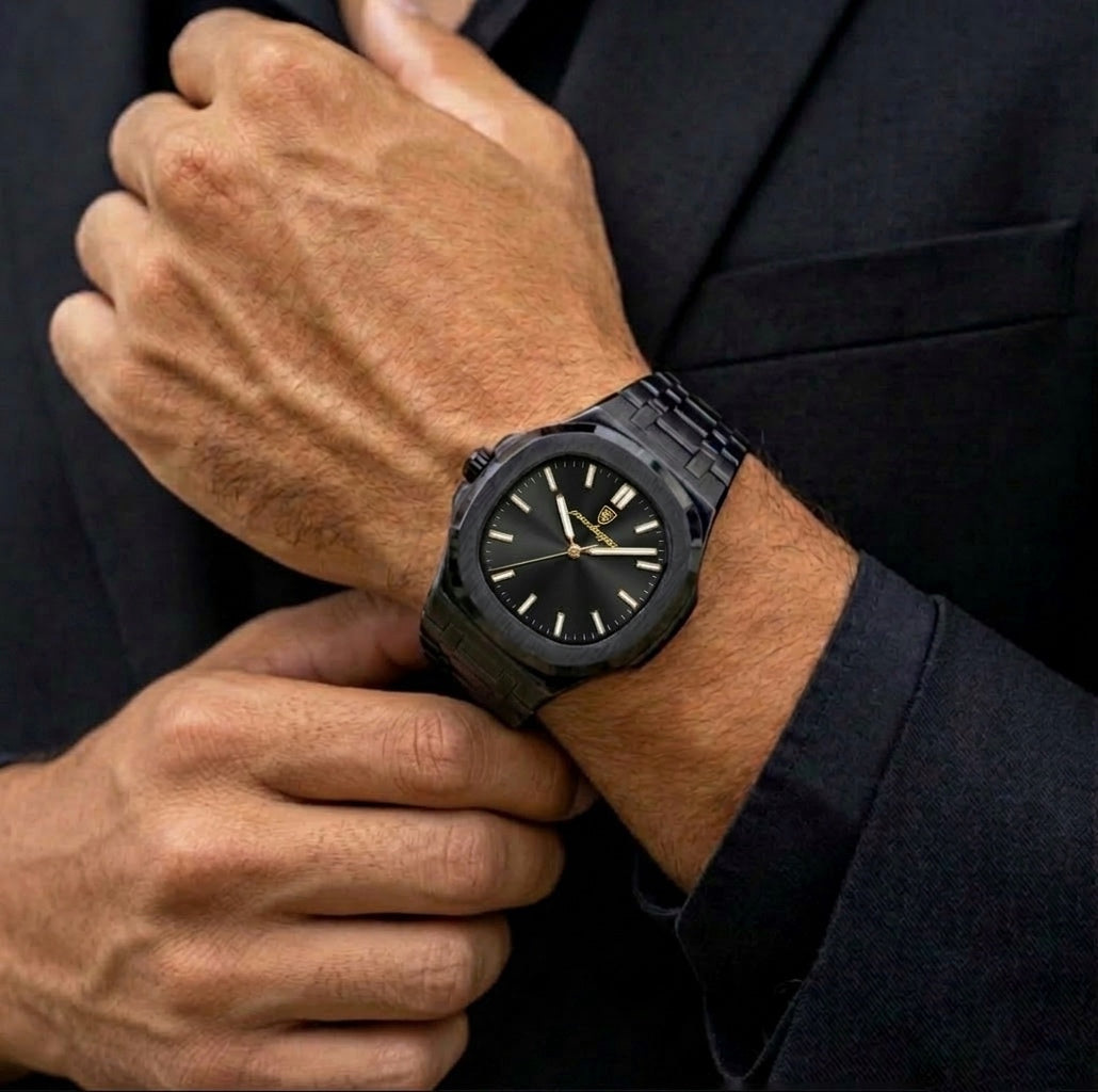 Lynx black luxury watch
