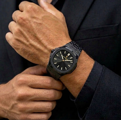 Lynx black luxury watch