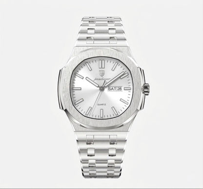 Lynx luxury watch with a white dial