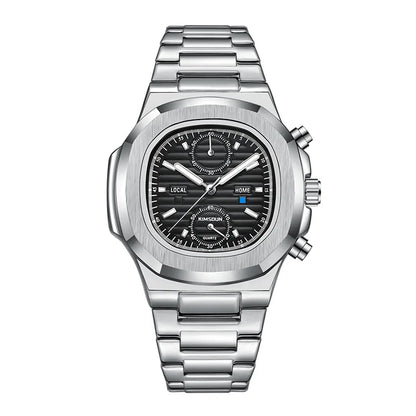 Meridian stainless steel watch with black dial 