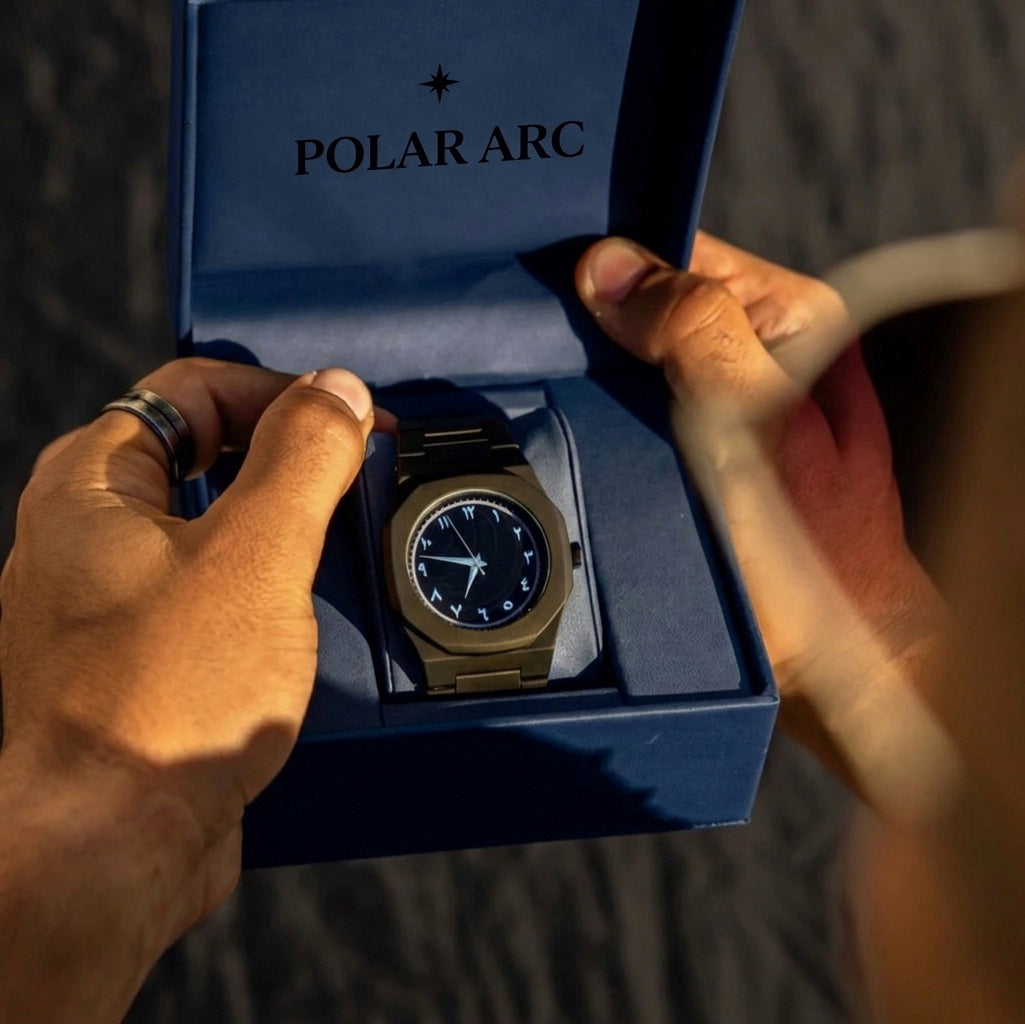 Polararc Blancier black arabic dial watch