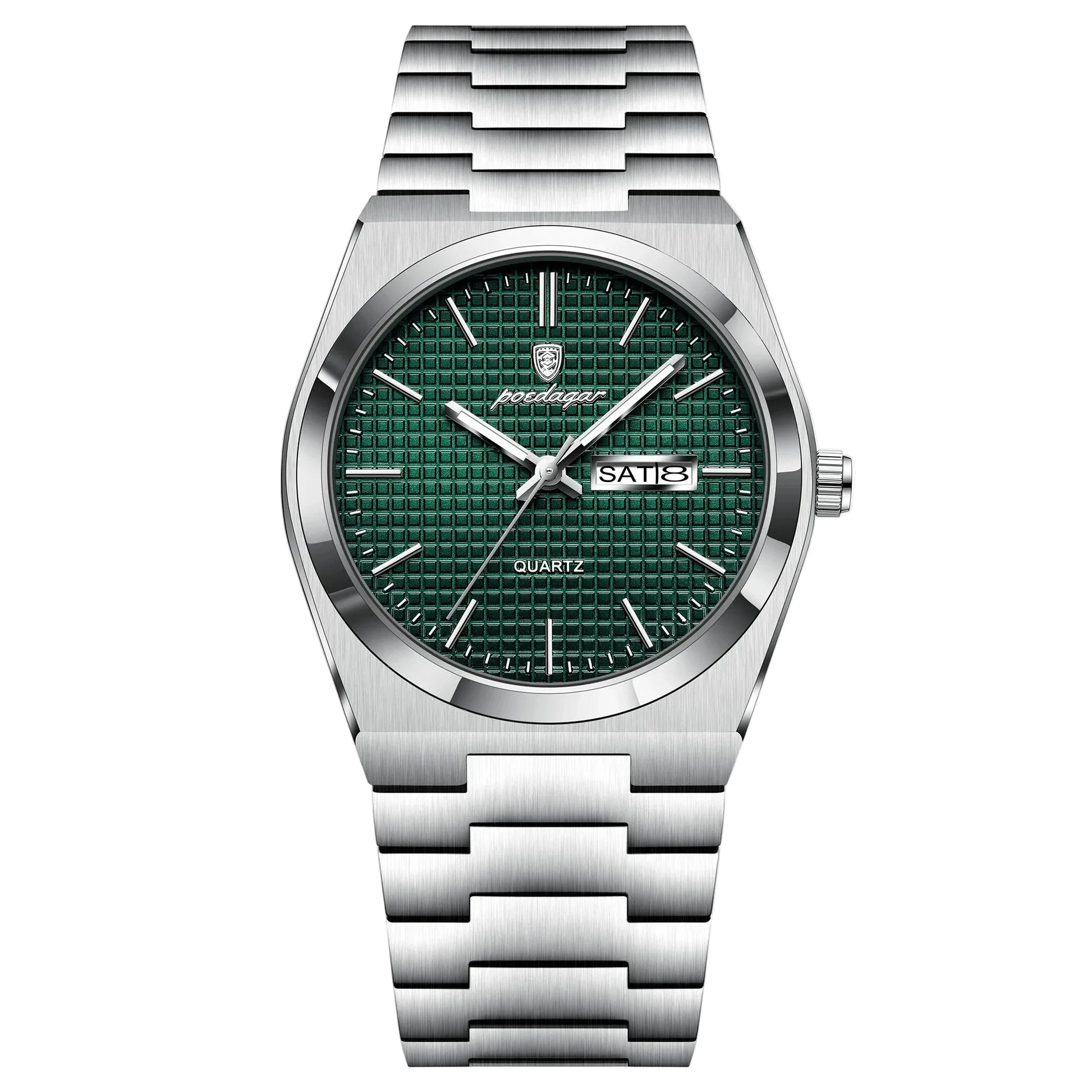 Polararc Glacial luxury quartz watch with dark green dial