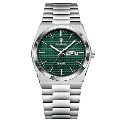 Polararc Glacial luxury quartz watch with dark green dial