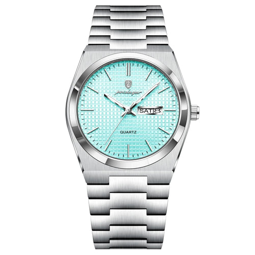 Polararc Glacial luxury quartz watch with light blue dial