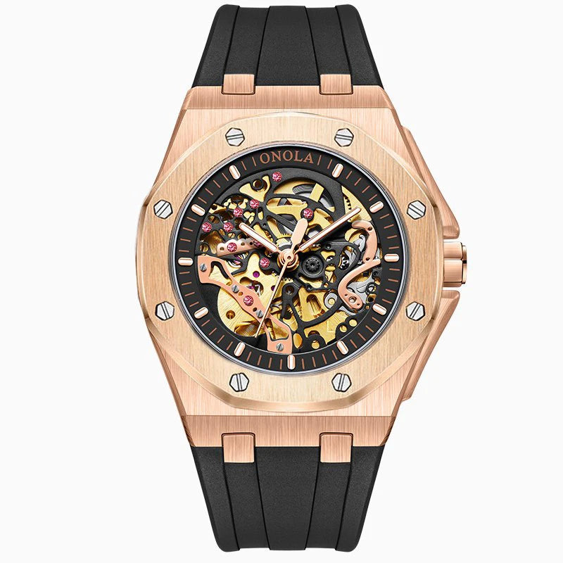 Polararc Noble Oak gold skeleton watch
