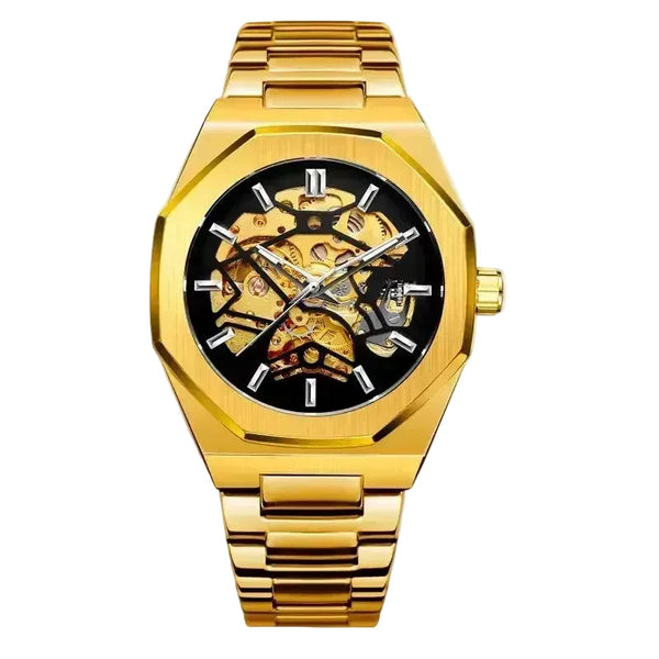 Polararc Spine Gold skeleton watch