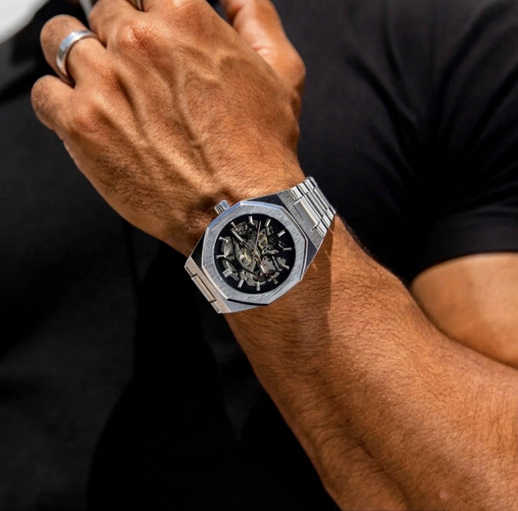 Polararc Spine Quartz watch on man's wrist