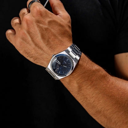 Sleek profile view of the Glacial luxury men's watch