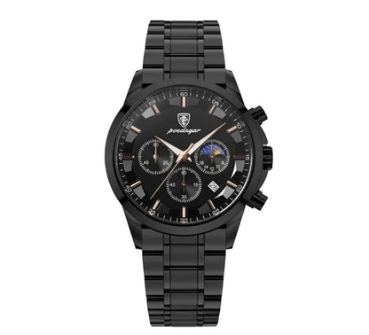 Vanta black stainless steel watch