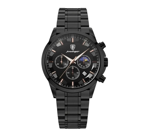 Vanta black stainless steel watch