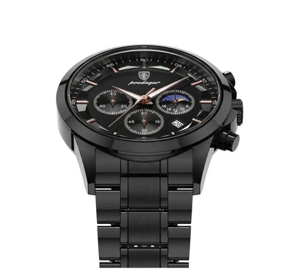 Vanta watch with black stainless steel band