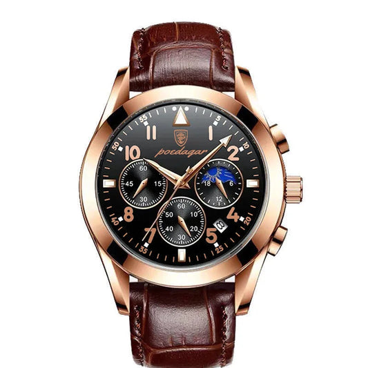 Voyager leather watch